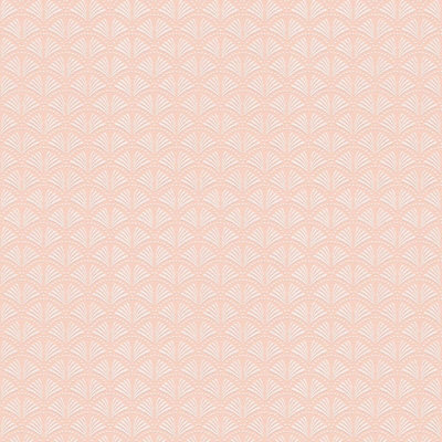 As Creation Bricoflor Salmon Pink Geometric Style Wallpaper Geometric Wallpaper In Pink Abstract Wallpaper 10.05 X 0.53 M from B&Q