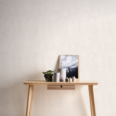 B&Q -  Havana Cream Stripe Weave Textured Wallpaper
