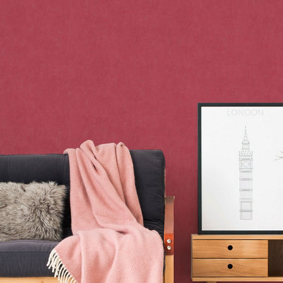 B&Q -  Havana Red Texture Textured Wallpaper