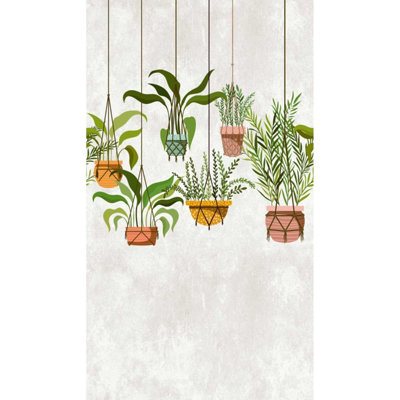 As Creation Bricoflor Non-Woven WallpaperFunky WallpaperLeaf & Palm In GreyGreen1,5 X 2,8 M from B&Q