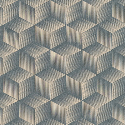As Creation Bricoflor Non-Woven WallpaperGeometric Wallpaper In Blue10,05 X 0,53 M from B&Q