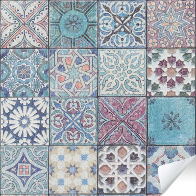 As Creation Bricoflor Non-Woven WallpaperMoroccan & Tiled WallpaperVintage Multicoloured8,40 X 0,53 M from B&Q