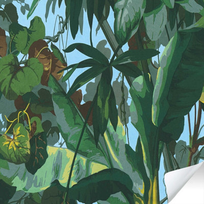 As Creation Bricoflor Non-Woven WallpaperJungle & Tropical Wallpaper In GreenTurquoise8,40 X 0,53 M from B&Q