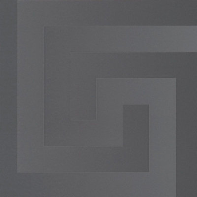 As Creation Versace 5 Greek Key Gunmetal Grey Beige Geometric Wallpaper 386091 from B&Q