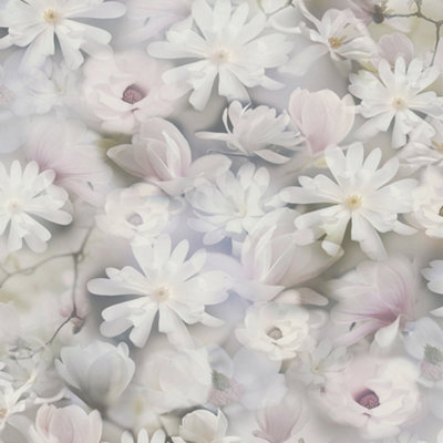 Galerie Blooming Wild Lilac Romantic Daisy Motif Wallpaper Roll from B&Q