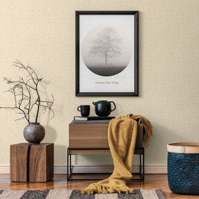 Galerie Fusion Cream Geo Swirl Motif Wallpaper from B&Q