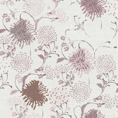 As Creation Bricoflor Non-Woven WallpaperFloral Wallpaper In White10,05 X 0,53 M from B&Q