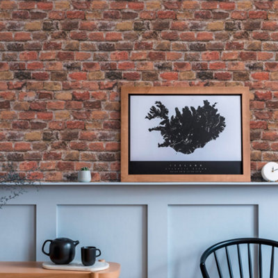 Galerie Red Brickshire Residents Motif Wallpaper from B&Q