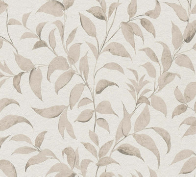 As Creation Bricoflor Non-Woven WallpaperFloral Wallpaper In White10,05 X 0,53 M from B&Q