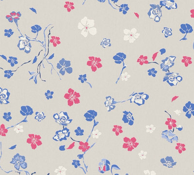 As Creation Bricoflor Non-Woven WallpaperFloral Wallpaper In Beige10,05 X 0,53 M