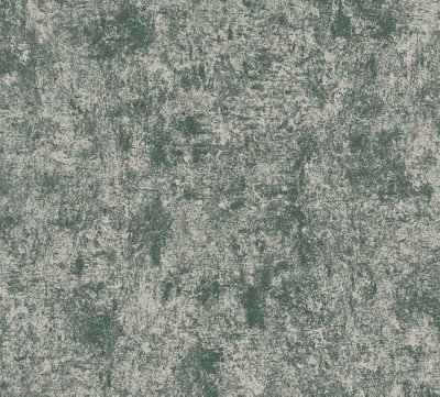 As Creation Bricoflor Non-Woven WallpaperPlain Wallpaper In Green10,05 X 0,53 M from B&Q