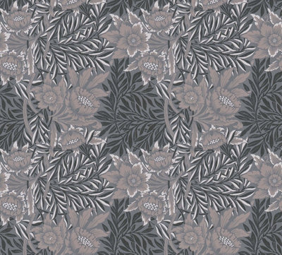 As Creation Bricoflor Non-Woven WallpaperFloral Wallpaper In Grey10,05 X 0,53 M from B&Q