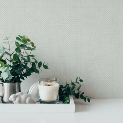 Galerie Maison Charme Silver Petit Diamond Motif Wallpaper Roll from B&Q
