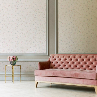 Galerie Maison Charme Green Petit Floral Motif Wallpaper Roll from B&Q