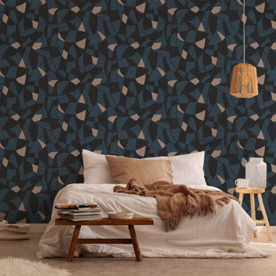 As Creation Bricoflor Non-Woven WallpaperRetro Wallpaper In Black10,05 X 0,53 M from B&Q