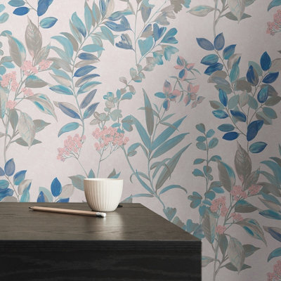 As Creation Bricoflor Non-Woven WallpaperFloral Wallpaper Multicoloured10,05 X 0,53 M from B&Q