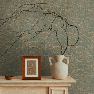 As Creation Bricoflor Non-Woven WallpaperChinoiserie Wallpaper In Gold10,05 X 0,53 M