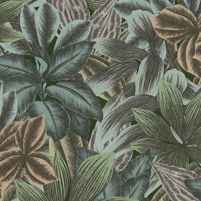 As Creation Bricoflor Non-Woven WallpaperJungle & Tropical Wallpaper In Green10,05 X 0,53 M from B&Q