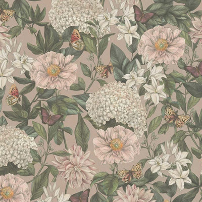 As Creation Bricoflor Non-Woven WallpaperFloral Wallpaper In Pink10,05 X 0,53 M from B&Q