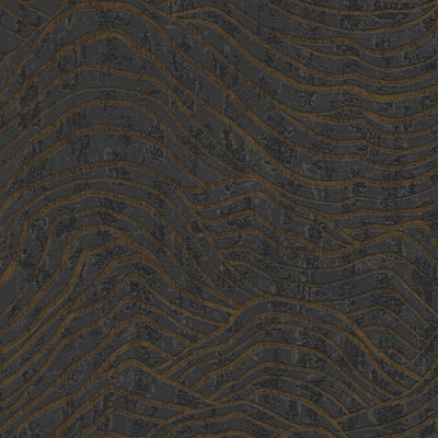 As Creation Bricoflor Non-Woven WallpaperChinoiserie Wallpaper In BlackSilver10,05 X 0,53 M