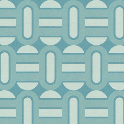 As Creation Bricoflor Non-Woven WallpaperRetro Wallpaper In Turquoise8,50 X 0,53 M from B&Q