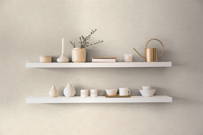 As Creation Bricoflor Non-Woven WallpaperPlain Wallpaper In Beige10,05 X 0,53 M