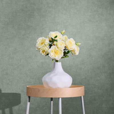 Galerie Horizon Green Textured Plain Wallpaper