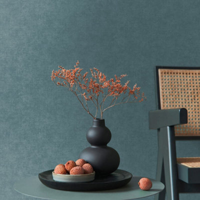 Galerie Horizon Blue Textured Plain Wallpaper
