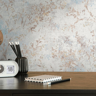 Galerie Welcome Home Beige Rustic Blossom Wallpaper from B&Q
