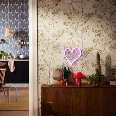 Galerie Welcome Home Green Rustic Blossom Wallpaper from B&Q
