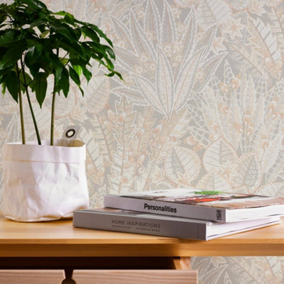 Galerie Welcome Home Beige Bohemian Floral Wallpaper from B&Q