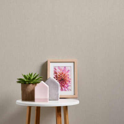 Galerie Welcome Home Beige Cotton Texture Wallpaper from B&Q