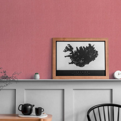Galerie Welcome Home Red Cotton Texture Wallpaper from B&Q