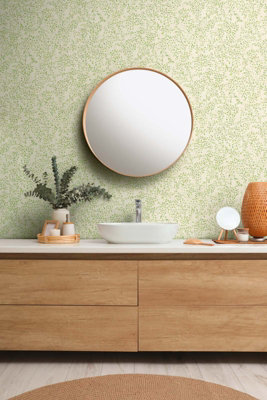 As Creation Bricoflor Non-Woven Wallpaper In Green10,05 X 0,53 M from B&Q