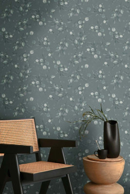 As Creation Bricoflor Non-Woven WallpaperFloral Wallpaper In Green10,05 X 0,53 M from B&Q