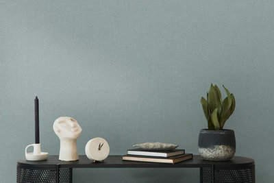 As Creation Bricoflor Non-Woven WallpaperPlain Wallpaper In Blue10,05 X 0,53 M from B&Q