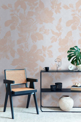 As Creation Bricoflor Non-Woven WallpaperFloral Wallpaper In BeigeGreyWhite1,59 X 2,8 M from B&Q