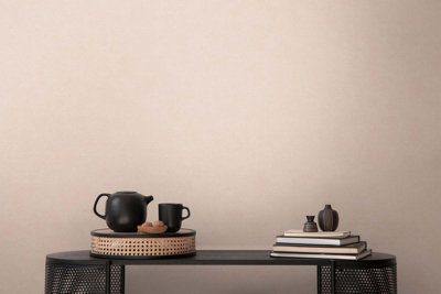 As Creation Bricoflor Non-Woven WallpaperPlain Wallpaper In Beige10,05 X 0,53 M from B&Q