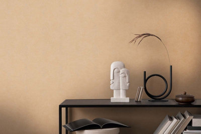 As Creation Bricoflor Non-Woven WallpaperPlain Wallpaper In Beige10,05 X 0,53 M from B&Q