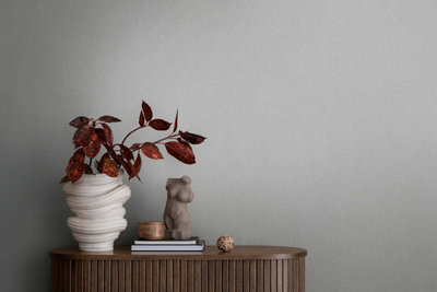 As Creation Bricoflor Non-Woven WallpaperPlain Wallpaper In Grey10,05 X 0,53 M from B&Q