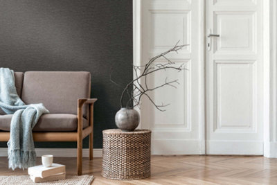As Creation Bricoflor Non-Woven WallpaperConcrete Wallpaper In Black10,05 X 0,53 M from B&Q