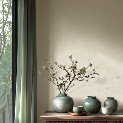 Galerie Horizon Beige Mottled Texture Wallpaper from B&Q