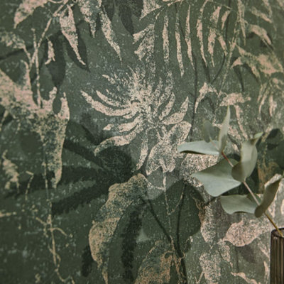 Galerie Horizon Green Cloud Forest Wallpaper from B&Q