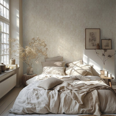 Galerie Horizon Cream Industrial Texture Wallpaper from B&Q