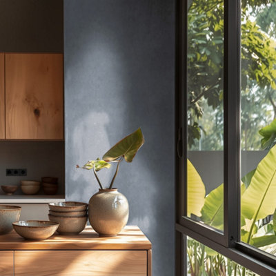 Galerie Horizon Blue Weathered Texture Wallpaper from B&Q