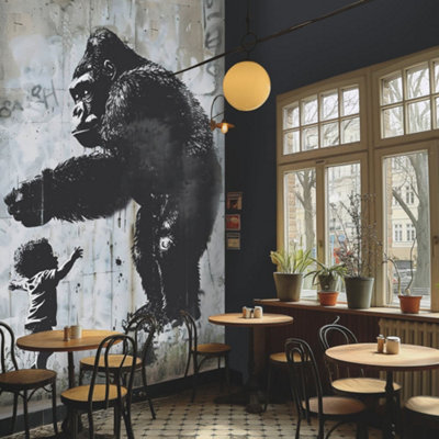 Galerie Horizon Grey Urban Encounter Mural from B&Q