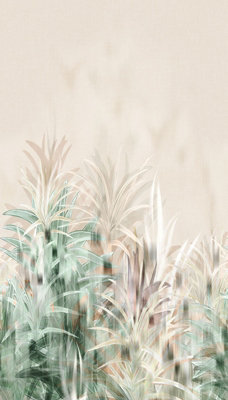 As Creation Bricoflor Non-Woven WallpaperLeaf & Palm Wallpaper In BeigeGreen8,80 X 0,53 M from B&Q