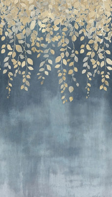 As Creation Bricoflor Non-Woven WallpaperLeaf & Palm WallpaperVintage In BlueCream8,80 X 0,53 M from B&Q