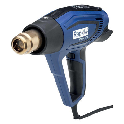 Rapid R2200-Lcd Hot Air Gun Corded Adjustable Temperature 50-650C With Case For Soldering & Shrinking