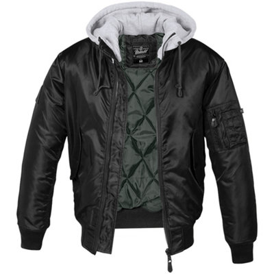 Brandit Ma1 Sweat Hooded Jacket Black/grey Size Xxx Large from B&Q